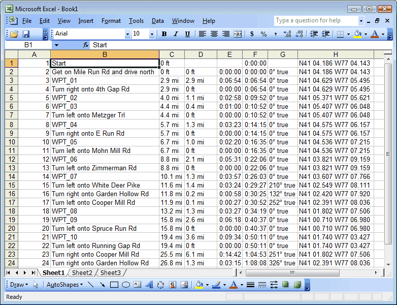 MS-Excel Turn Instructions 1