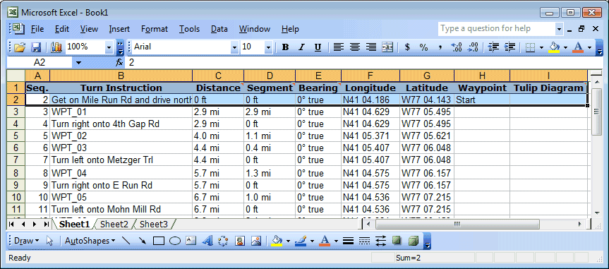 MS-Excel Turn Instructions 7